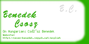 benedek csosz business card